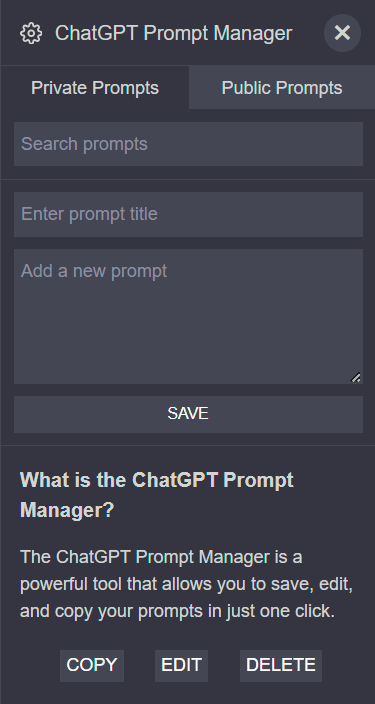 ChatGPT Prompt Manager: The Ultimate Solution for Chrome
